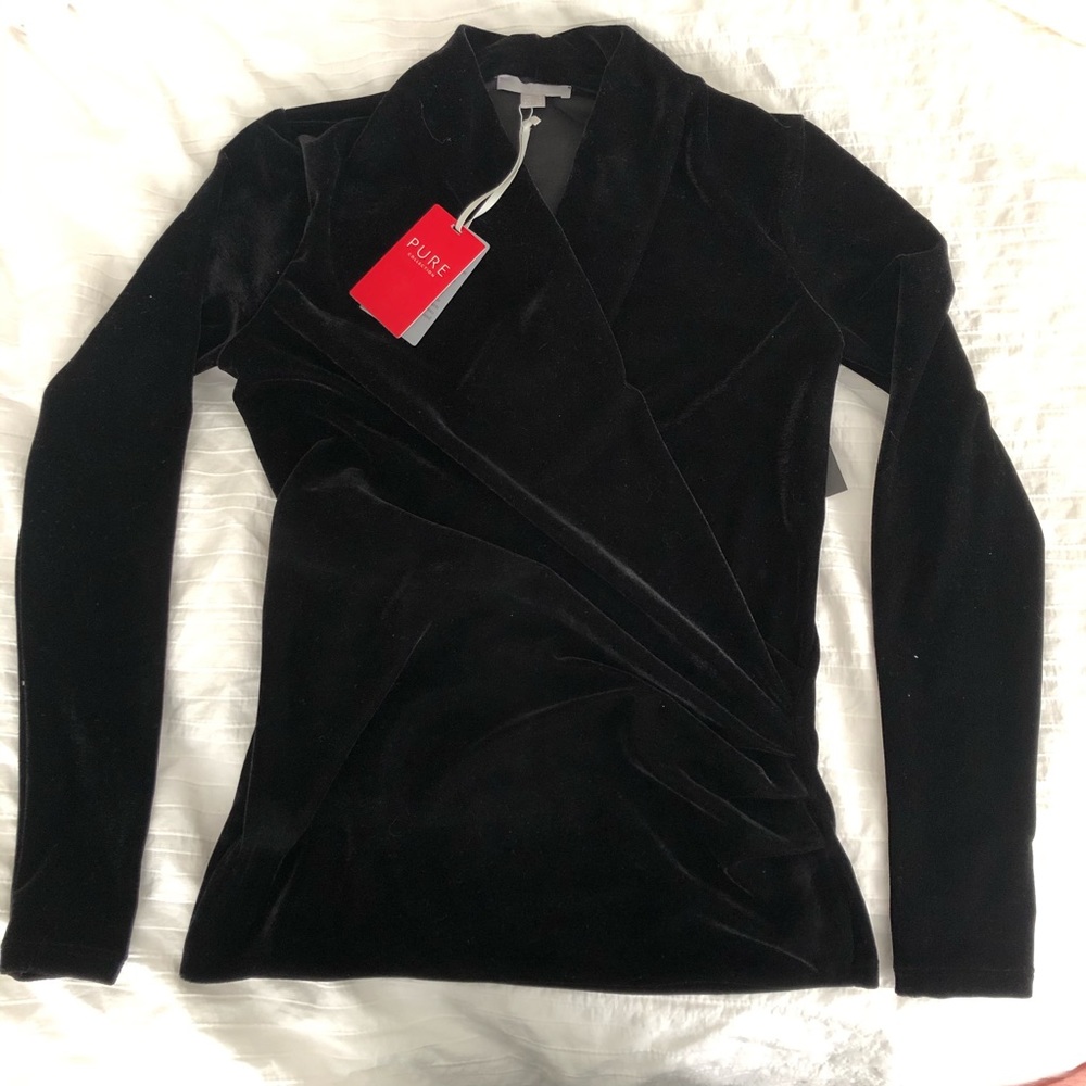 NWT Pure Velour Wrap Top